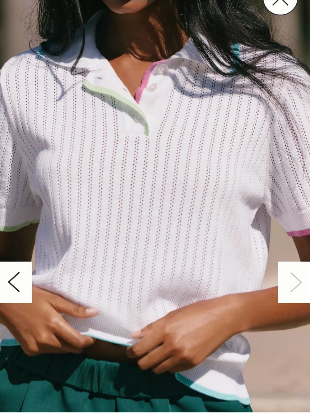 Beach Riot Sia Cotton Polo Top
